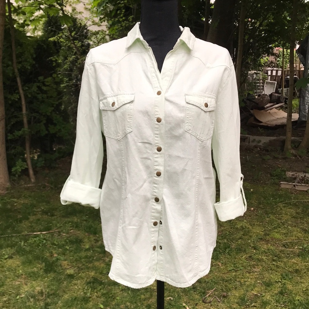 Millau western style fringe back shirt